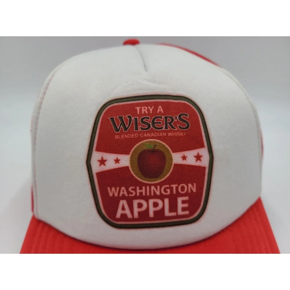 JP Wisers‎ Washington Apple Canadian Whiskey Mesh Trucker Snapback Hat Cap Red